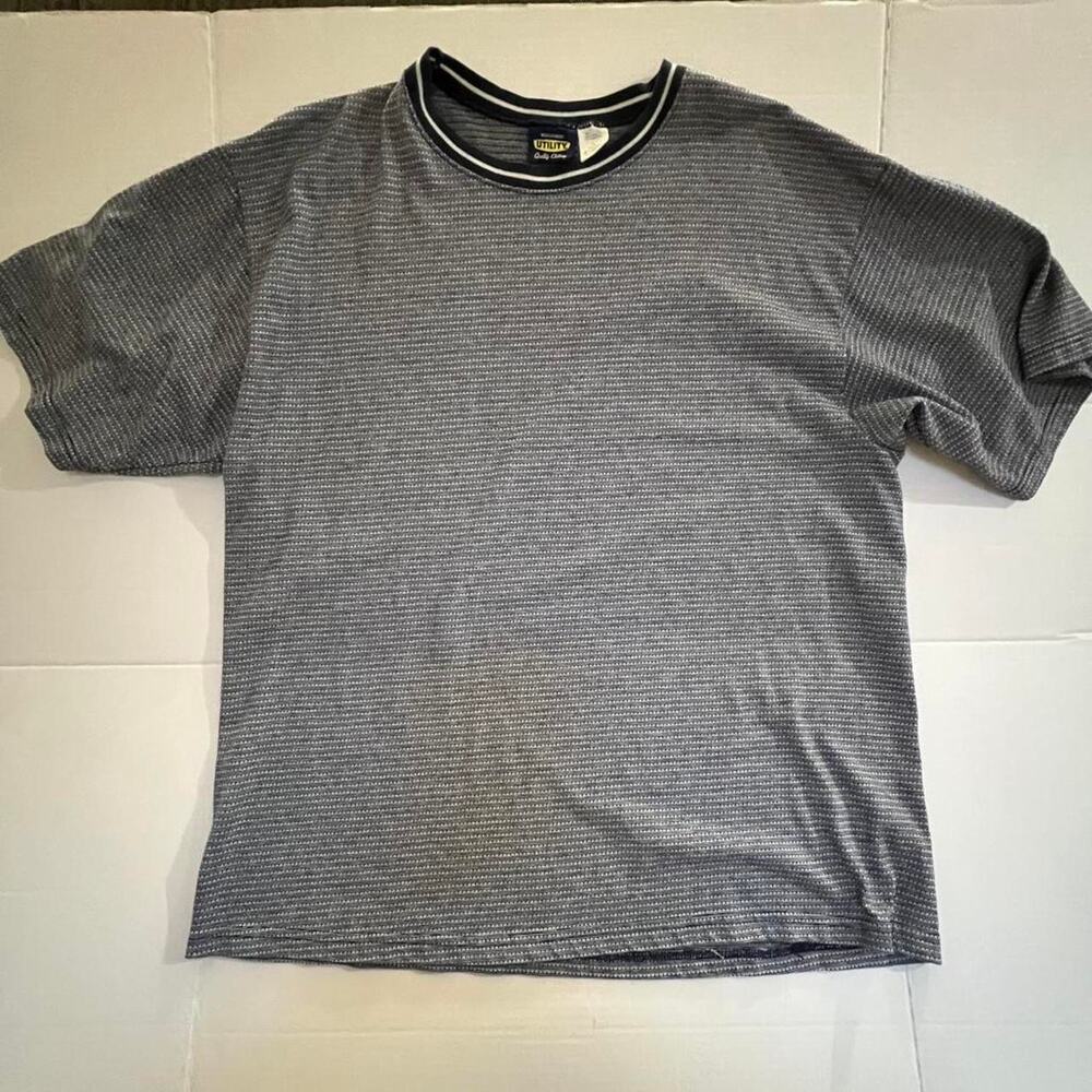 Utility grey striped t-shirt Size L